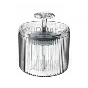 Fuente Acrílico Transparente Redonda Rayada 2.6 lt